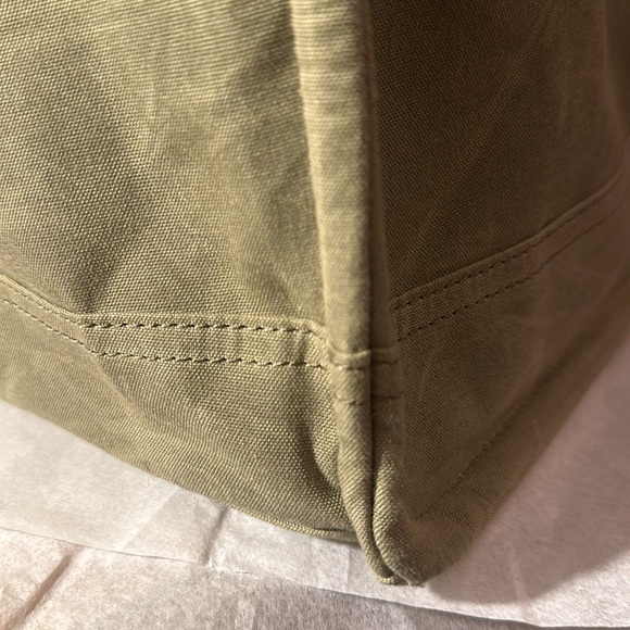 FEED Projects XL Market Structured Carry-All Organizer Tote Khaki Green NWT - Picture 11 of 16